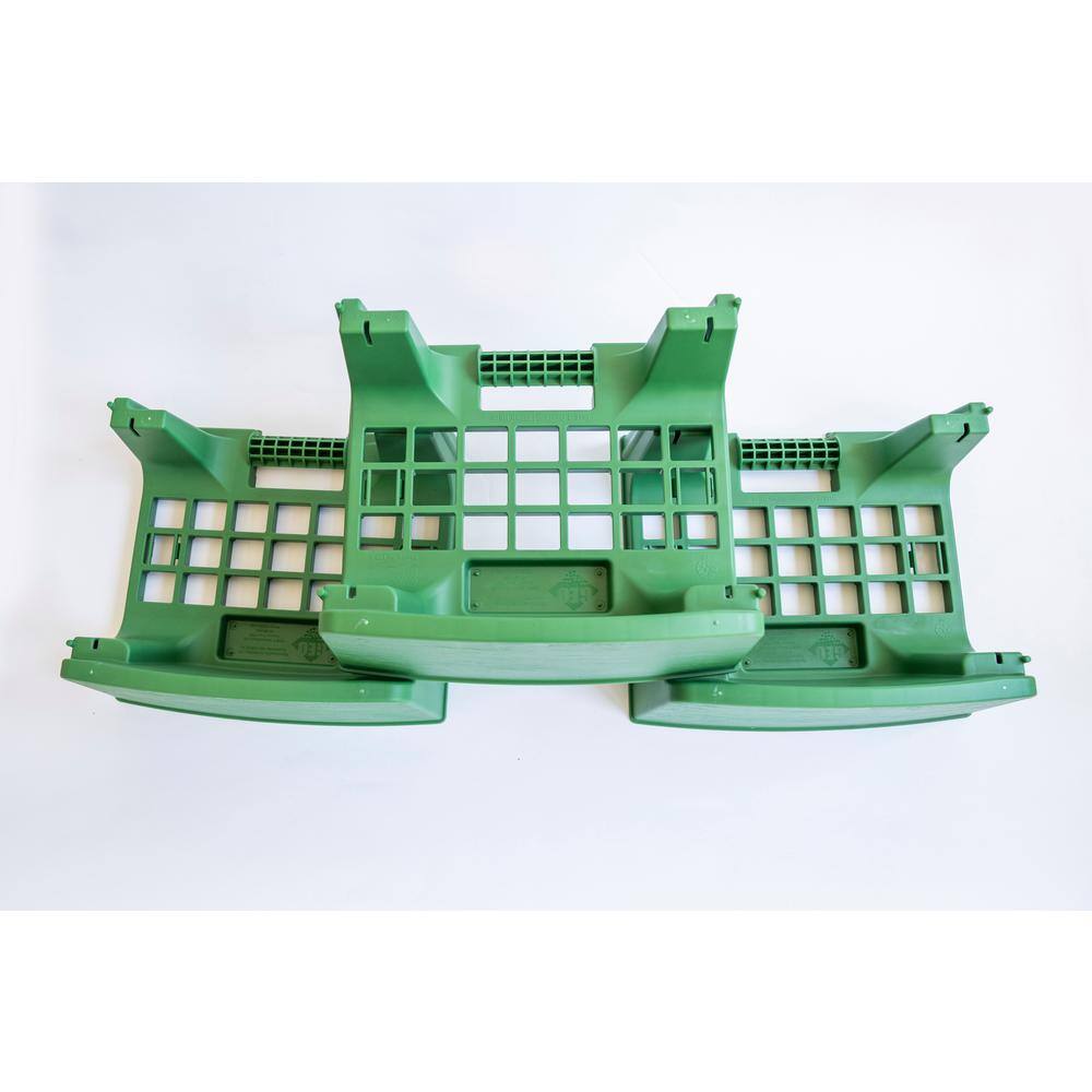 VARDEN P100 8 in. x 15.3 in. x 6 in. Green Plastic Retaining Wall Blocks (Box of 10) VG-P100SR-310