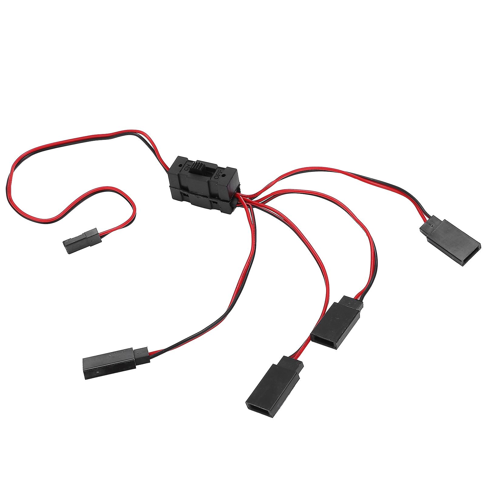 Jr To Jst 1 For 4 Y Parallel Harness Splitter Lines With Switch For Remote Control Cars