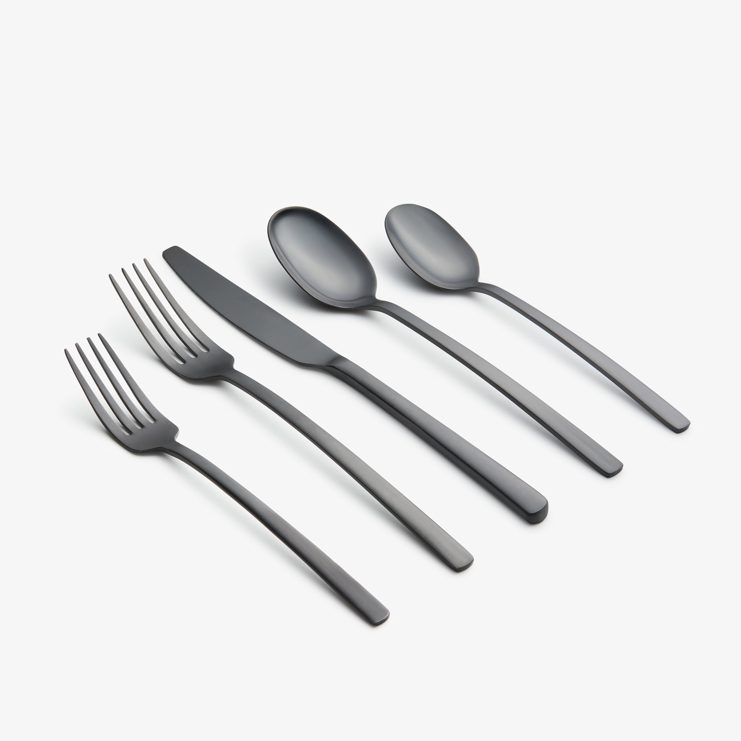 Beacon Black Satin 20-Piece Flatware Set