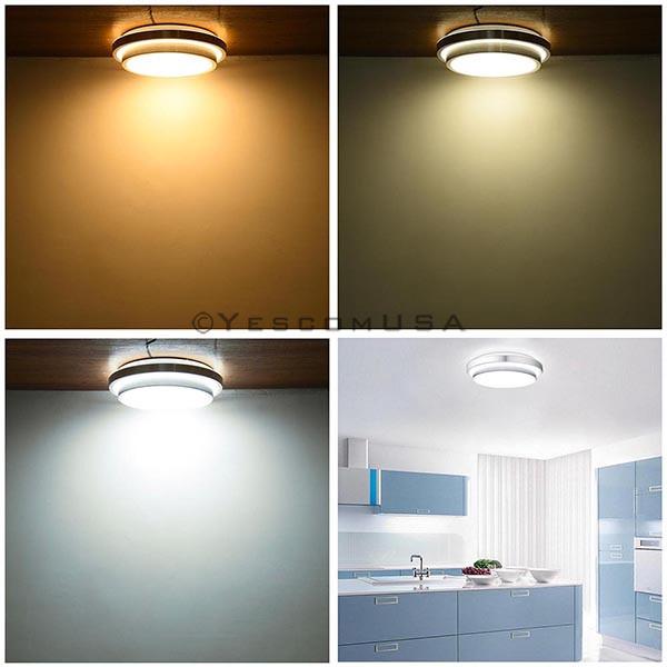 Yescom 24w 16in Dia Flush Mount LED Ceiling Light Fixture