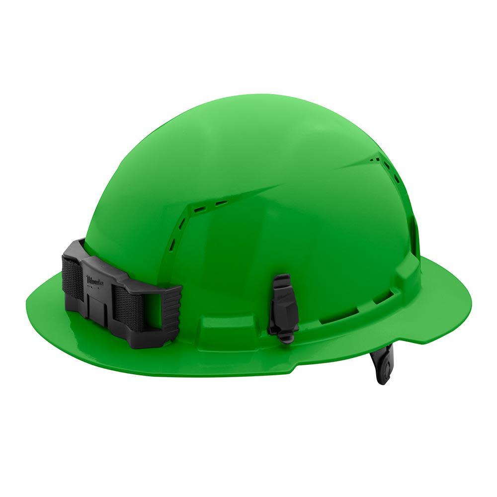 Milwaukee Green Full Brim Vented Hard Hat with 6pt Ratcheting Suspension Type 1 Class C 48-73-1227 from Milwaukee