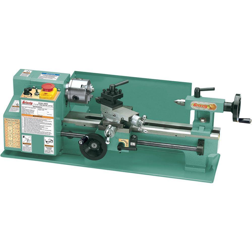 Grizzly Industrial 7 in. x 12 in. Mini Metal Lathe G8688