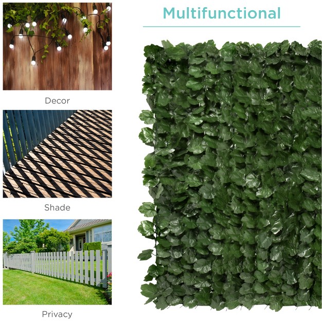 Best Choice Products Artificial Faux Ivy Hedge Privacy Fence Screen For Outdoor Decor Garden Yard