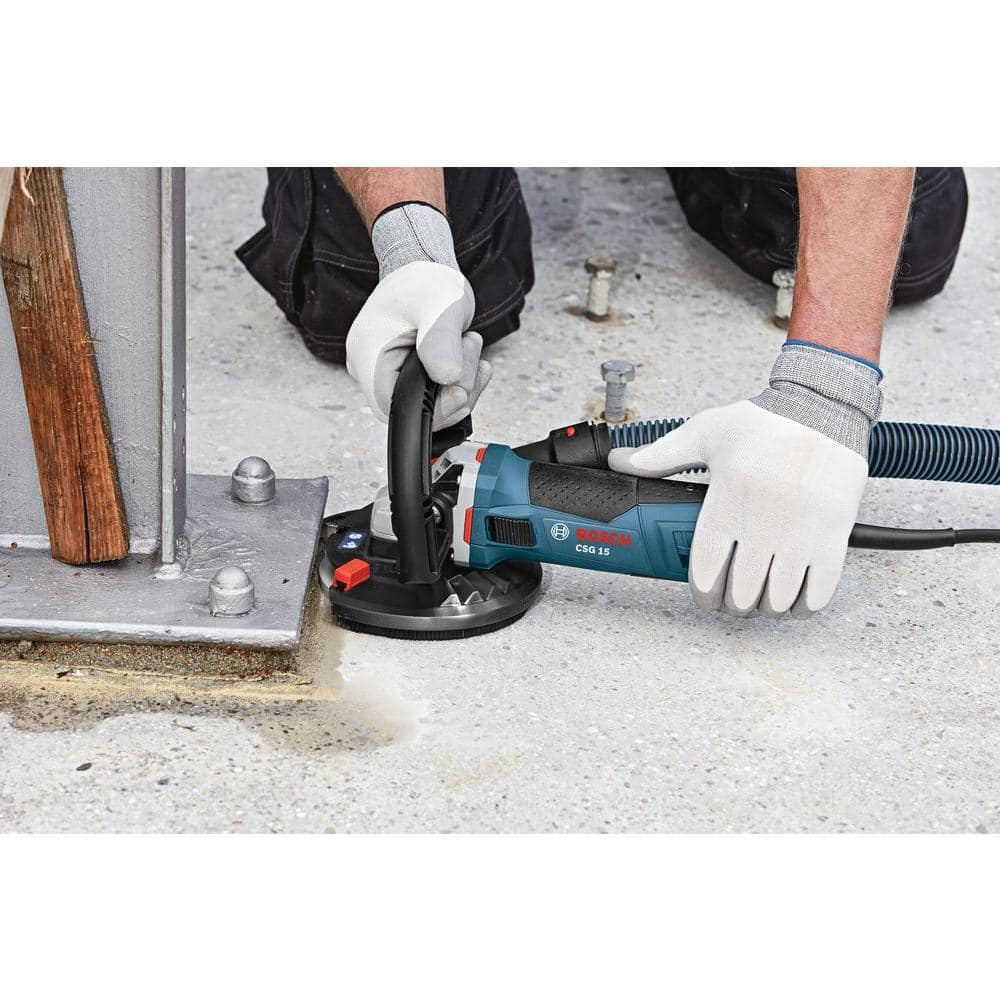 Bosch 12.5 Amp Corded 5 in. Concrete Surfacing Grinder with Dedicated Dust Collection Shroud CSG15