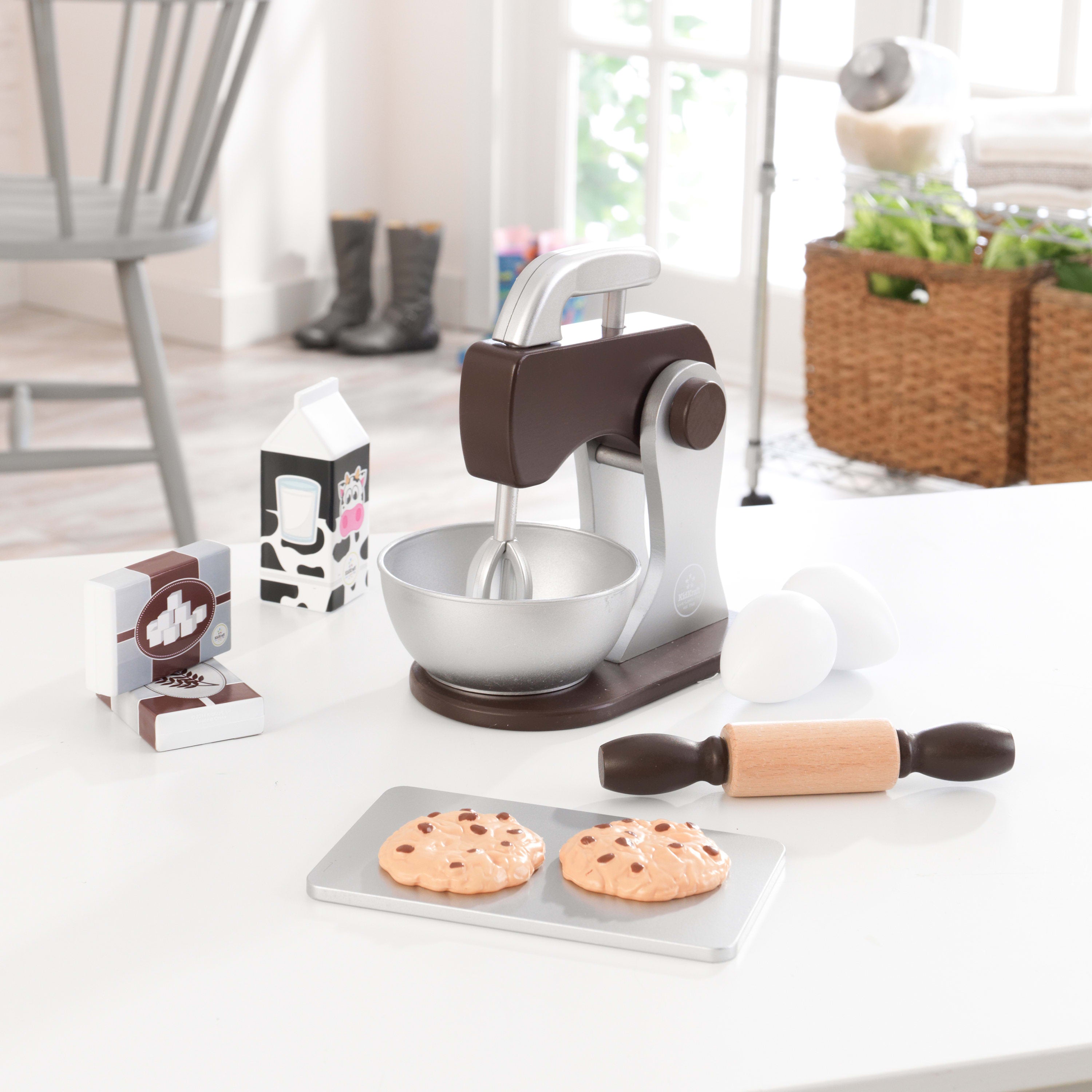 KidKraft Children's Baking Set - Espresso Role Play Toys for the Kitchen