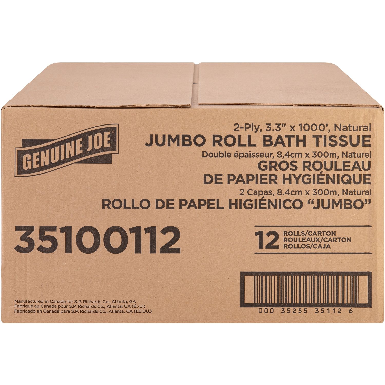 Jumbo Jr Dispenser Bath Tissue Roll by Genuine Joe GJO35100112