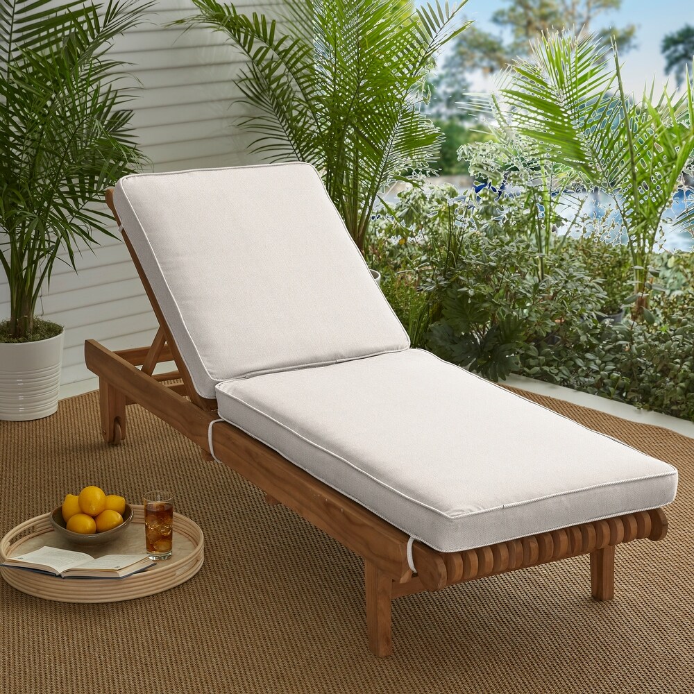 Sorra Home Sunbrella Indoor/Outdoor Chaise Lounge Cushion   24\