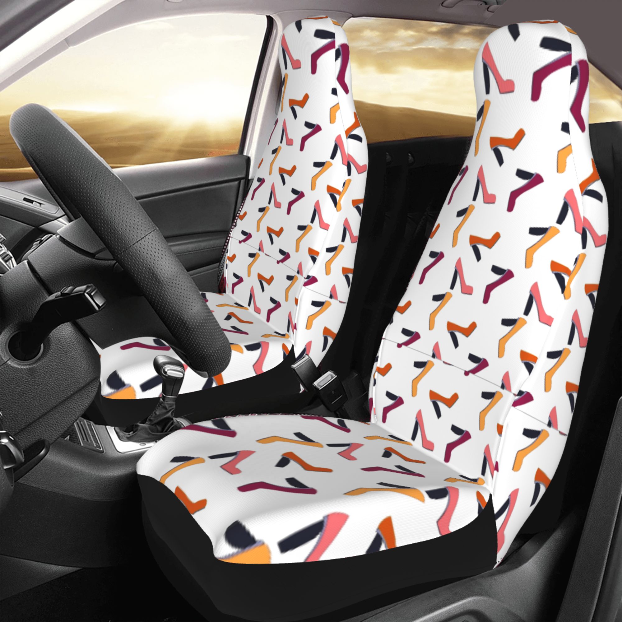 ZICANCN Car Seat Cover Hipster Heels Print Car Front Seat Covers Protectors ， Automotive Seat Covers for Cars Trucks Suv