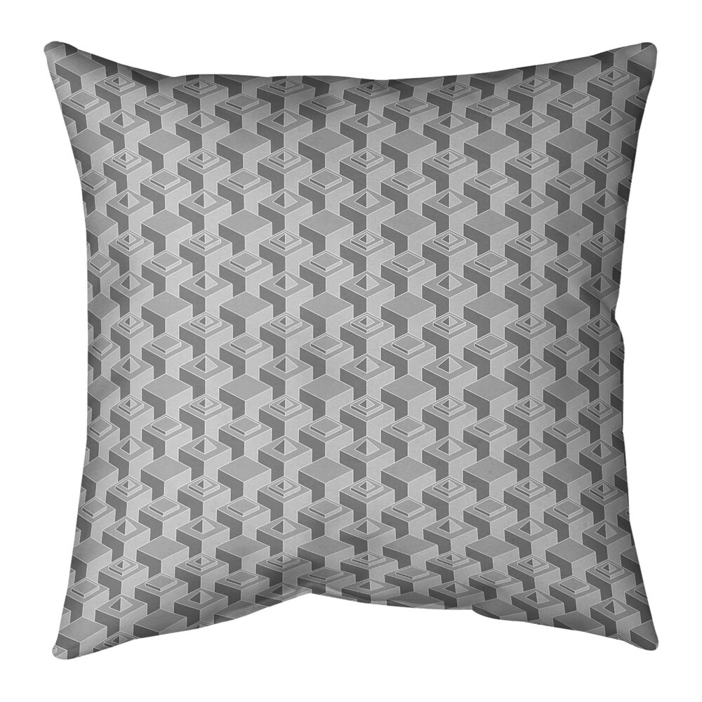 Cool Tones Classic Skyscrapers Pattern Throw Pillow