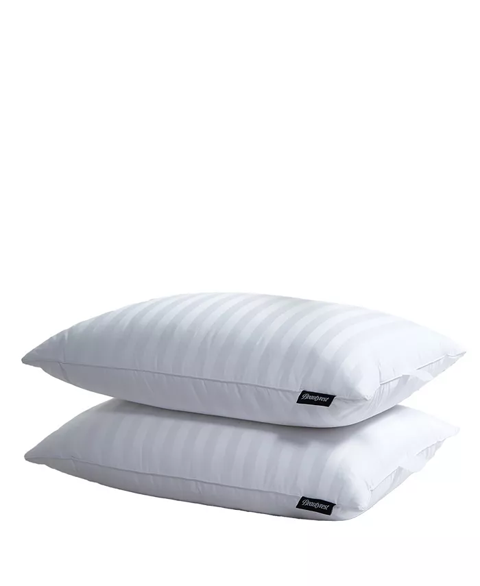 Beautyrest Softy-Around White Goose Feather and Down 500 Thread Count 2-Pack Pillow， Jumbo