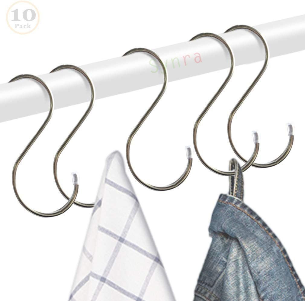 SunGrow S-Shaped Metal Hooks， 10 count