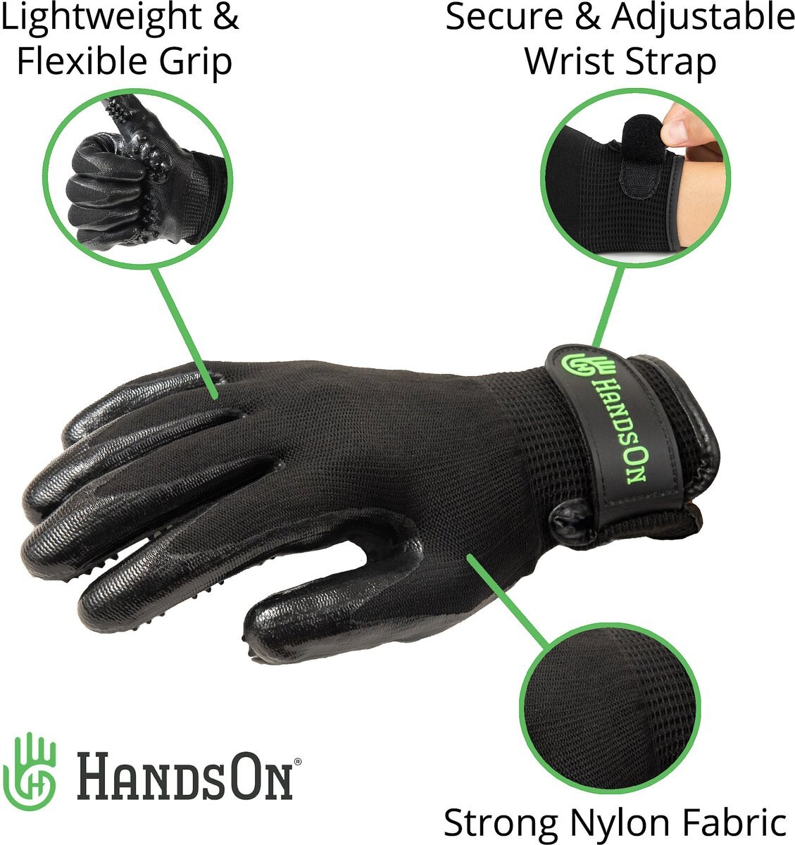 HandsOn All-In-One Pet Bathing and Grooming Gloves