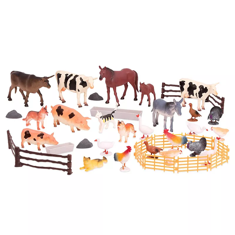 Terra by Battat Country World Farm Animals and Accessories Figure Set