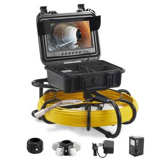 VEVOR Sewer Pipe Camera 9in. Screen Pipeline Inspection Camera 230 ft. IP68 with DVR Function12 LED Light for Duct Drain Pipe JLKXSGDNKJ970N4XSV1