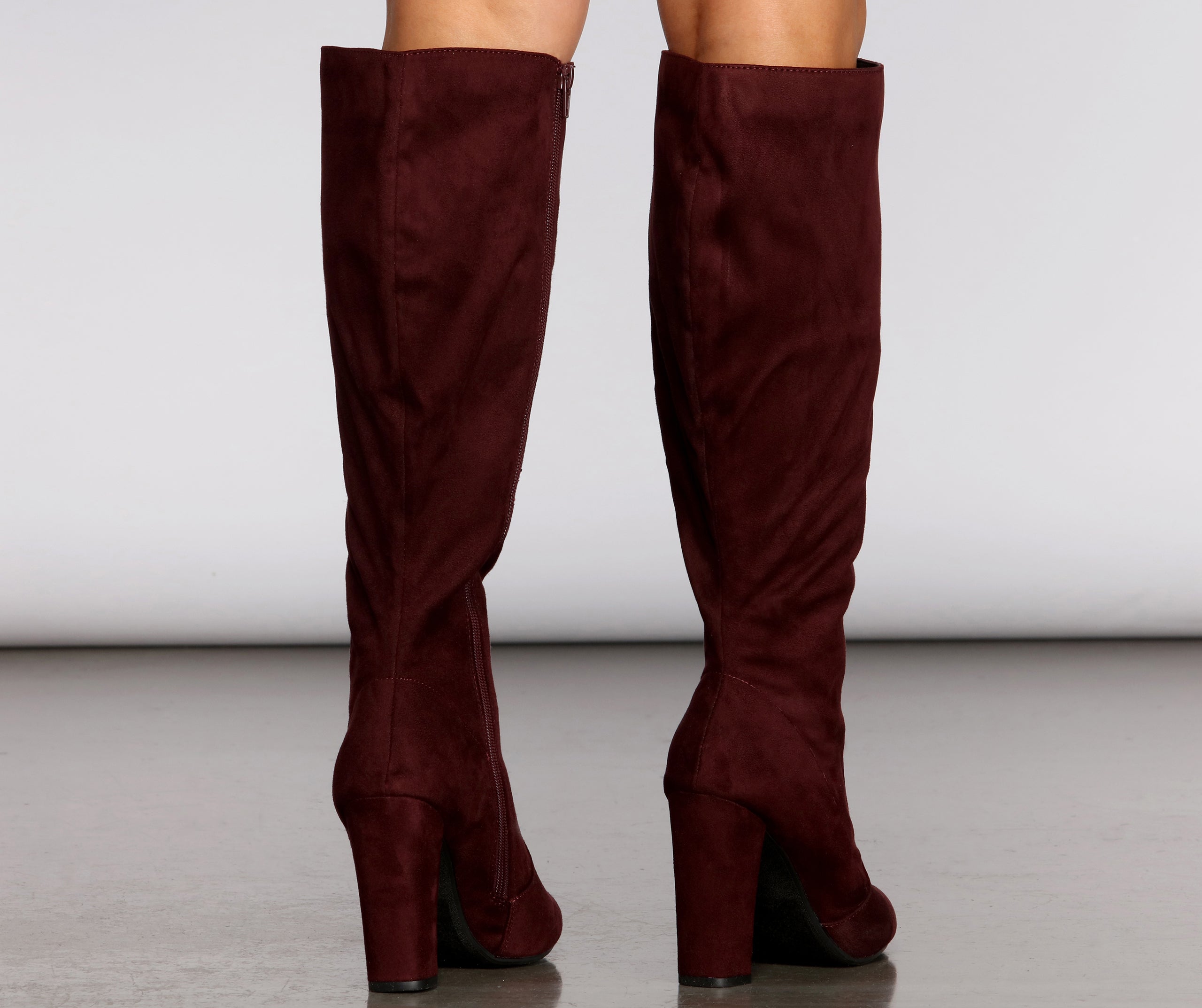 Flaunt It Faux Suede Knee-High Boots