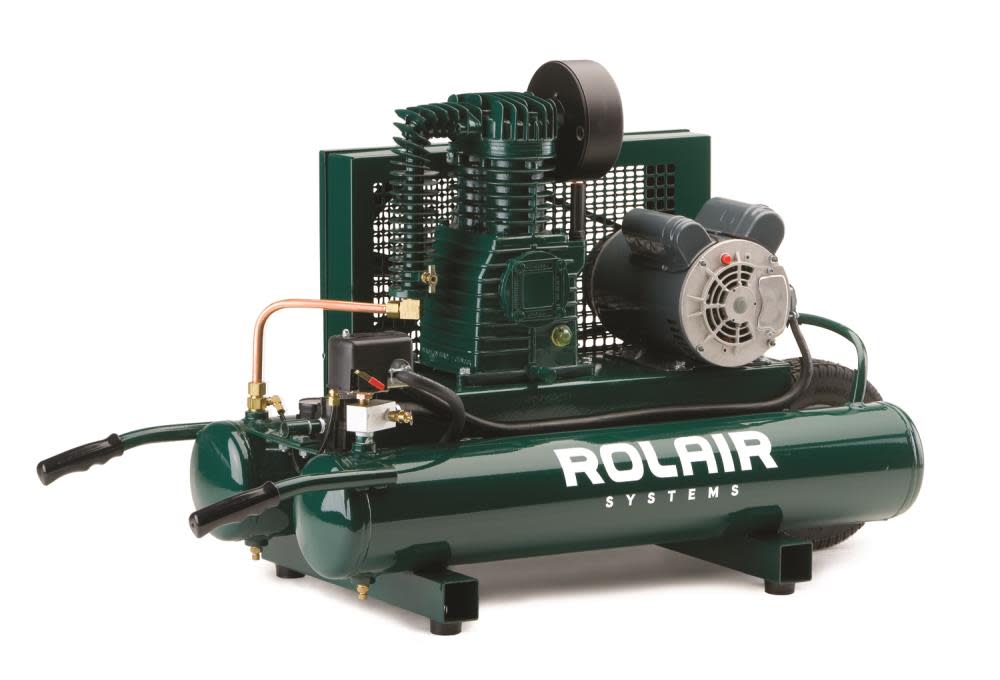 Rolair 1.5 HP (115V) 7.3 CFM@90PSI 9 Gall Twin Tank Compressor 5715K17-0001 from Rolair