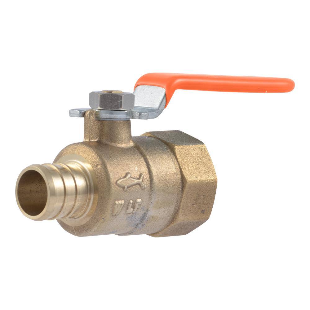 SharkBite 34 in. PEX Crimp x 34 in. FNPT Brass Female Threaded Ball Valve UC22186