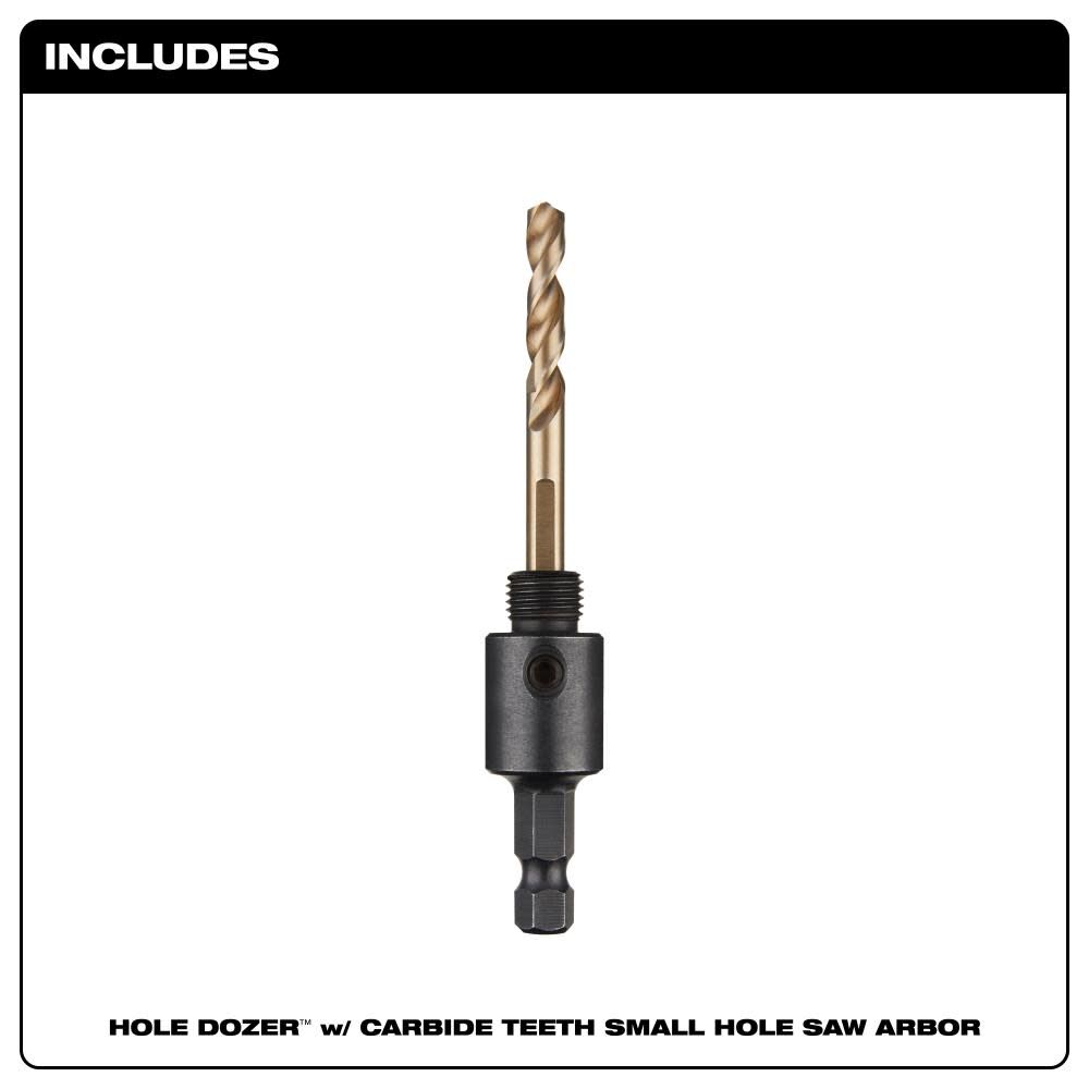 Milwaukee HOLE DOZER with Carbide Teeth Small Arbor with Cobalt Pilot Bit 49-56-7110 from Milwaukee