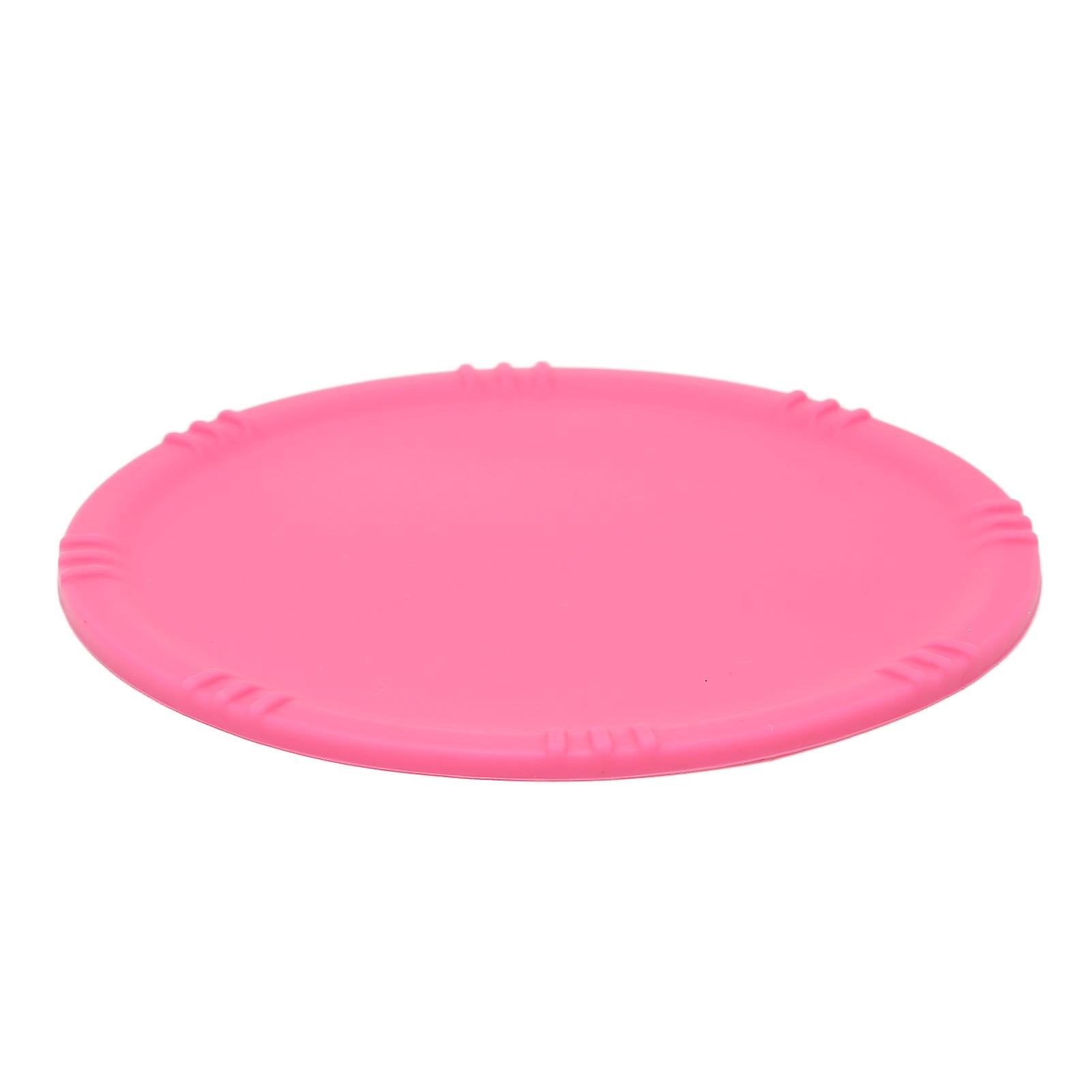 Thickened Round Shape Mat High Temperature Resistance Silicone Placemat Insulation Padrose Red