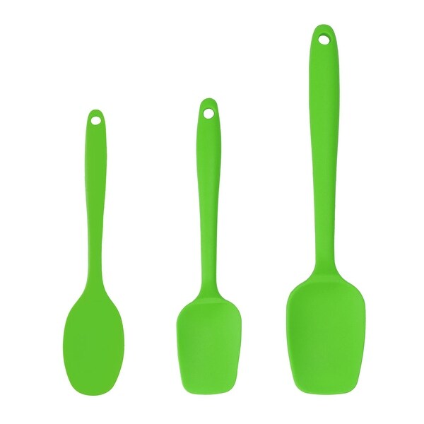 3pcs Silicone Spatula Heat Resistant Rubber Scraper for Cooking Baking - 3 Pcs