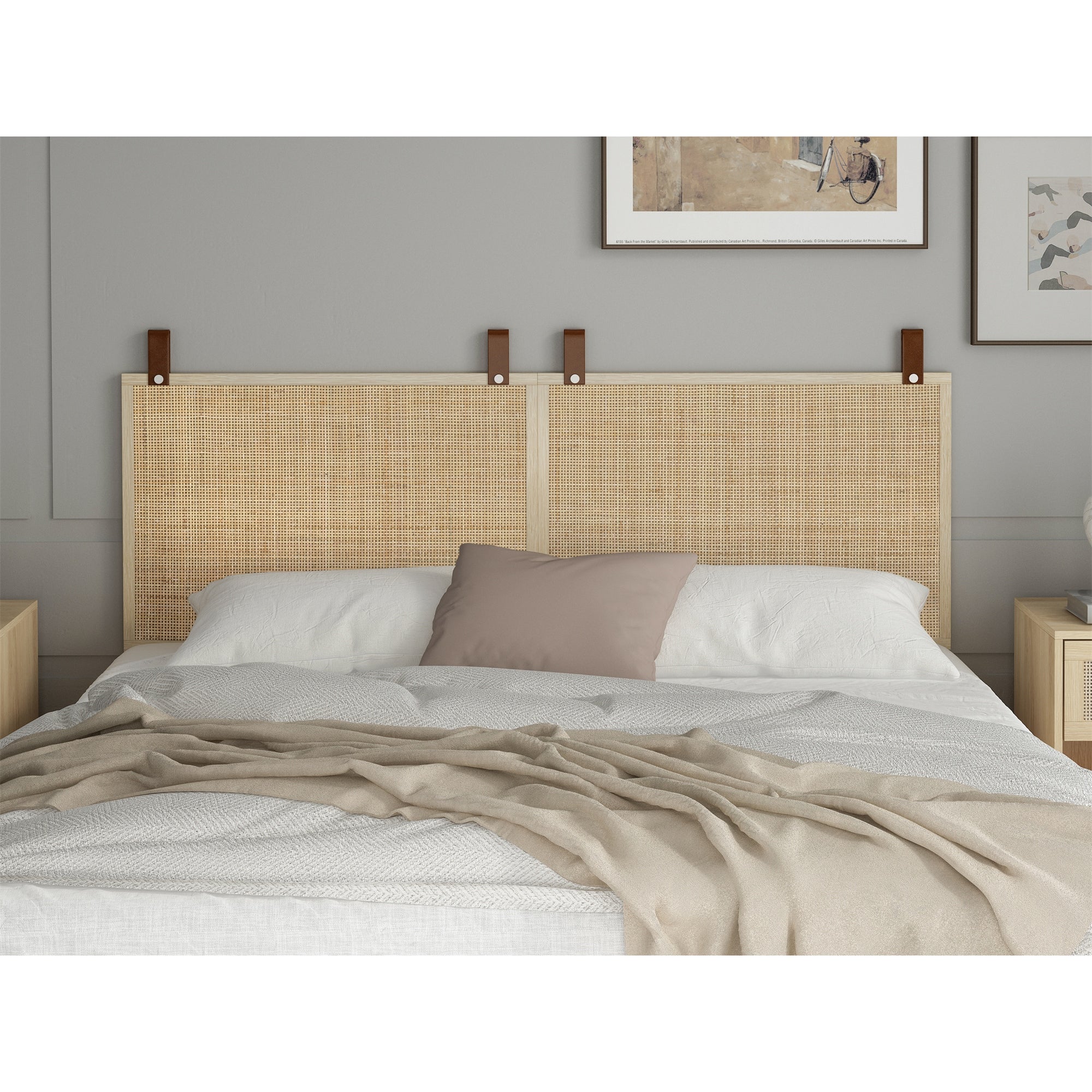 Natural Rattan Headboard - - 36618388