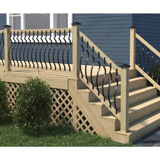 32-14 in. x 1 in. Black Aluminum Contour Baluster (14-Pack) 76807