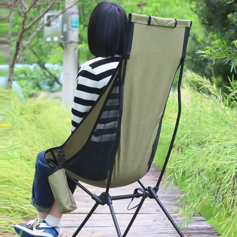 Metal Beach Folding Large Moon Chair Camping Chair Manufacturer Outdoor Furniture For Picnics Hiking