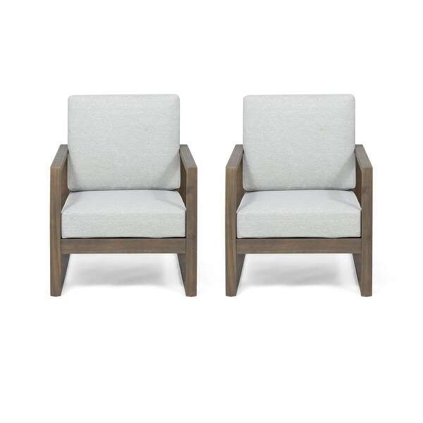 Belgian Outdoor Wood Club Chairs (Set of 2) by Christopher Knight Home