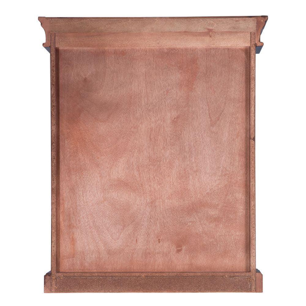 Home Decorators Collection Naples 25 in W x 31 in H x 8 in D Framed SurfaceMount Bathroom Medicine Cabinet in Warm Cinnamon