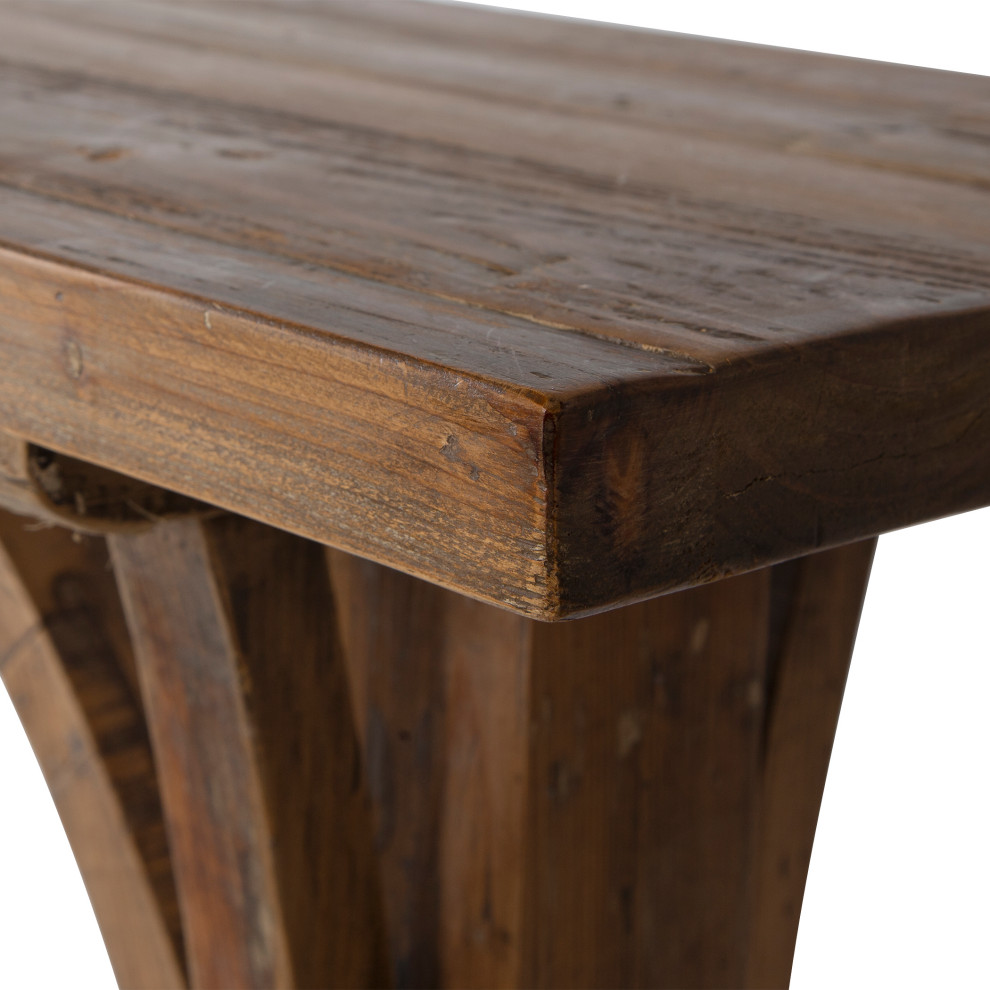 Uttermost Genesis Reclaimed Wood Console Table   Farmhouse   Console Tables   by HedgeApple  Houzz