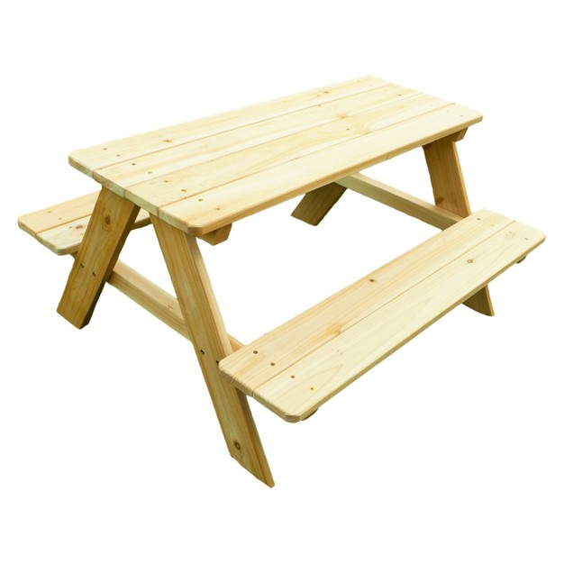 Rectangle Wooden Kids Picnic Table Merry Products