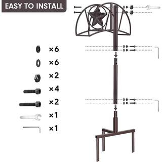 Cubilan Garden Hose Holder Hanger Stand Freestanding Holds 125 ft. Water Hose Detachable Rustproof Storage Metal B08MTXD5YM