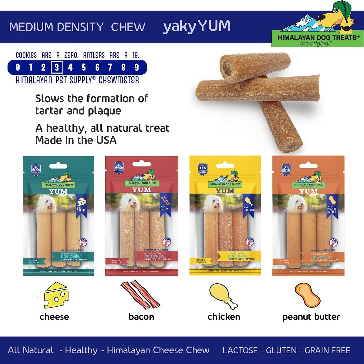 Himalayan Pet Supply yakyYUM Himalayan Cheese Dog Treats