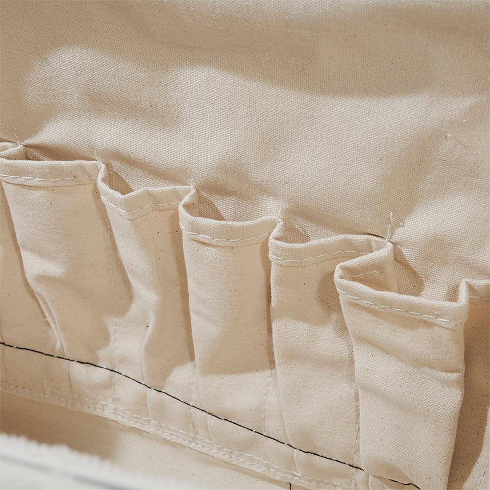 20 Canvas Tool Bag， Leather Bottom ;