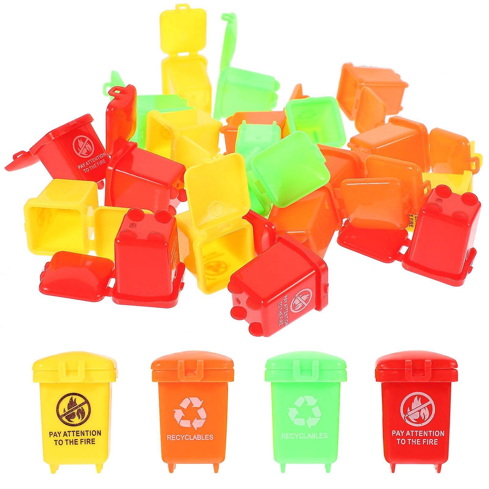 20pcs Trash Can Toys Kids Vehicles Garbage Cans Garbage Cans Small Trash Cans Toy