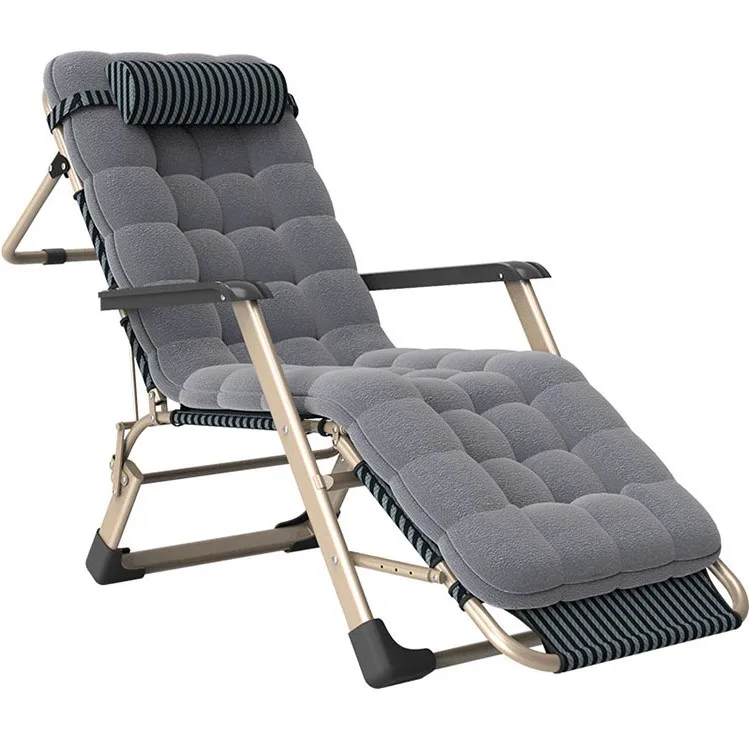 Outdoor Foldable Sun Garden Loungers Beach Sea Pool Folding Lounger Metal Chaise Lounge Recliner