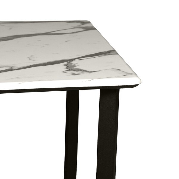 White and Black Cross Legs Table