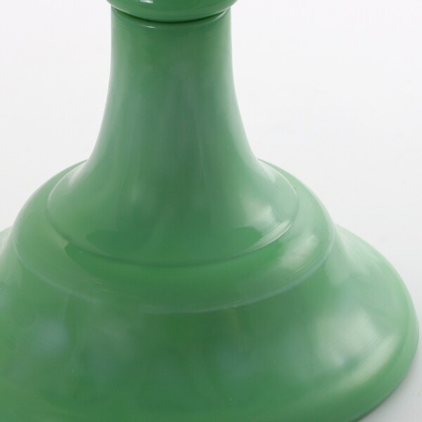 10 Inch Cake Stand with Glass Cover in Jade