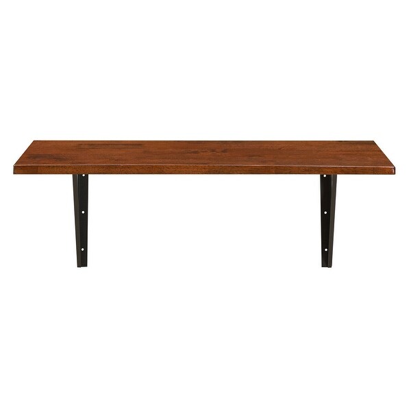 40'' x 14'' Wall-Mounted Desk Rubber Wood Dining Table with Sturdy Steel Bracket - 40'' x 14'' x 13'' (L x W x H)