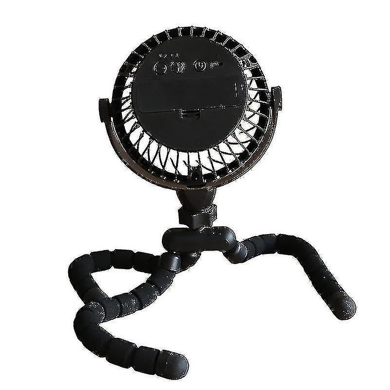 Battery Operated Stroller Fan Flexible Tripod Clip On Fan With Rotatable Handheld Personal Fan