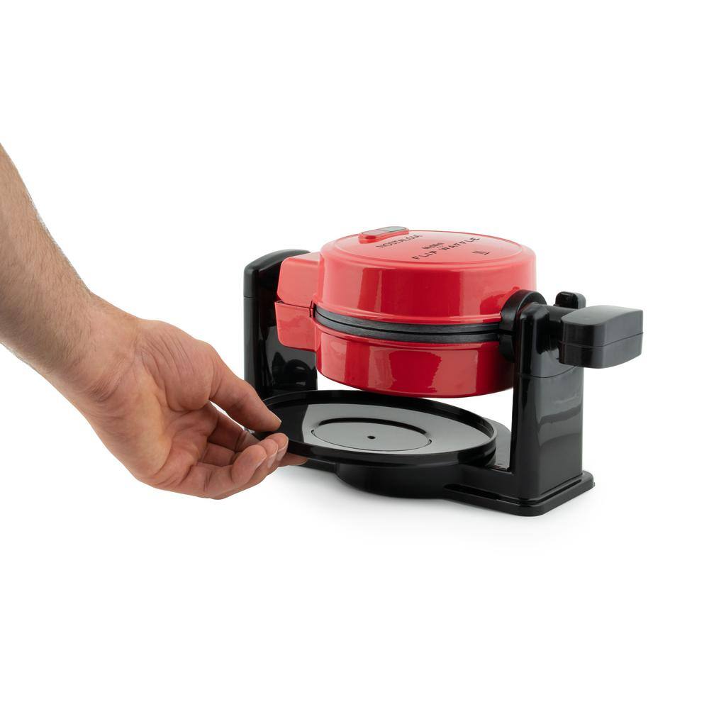 Nostalgia 520 W Single Waffle Red MyMini Belgian Waffle Maker MFLPWF5RD