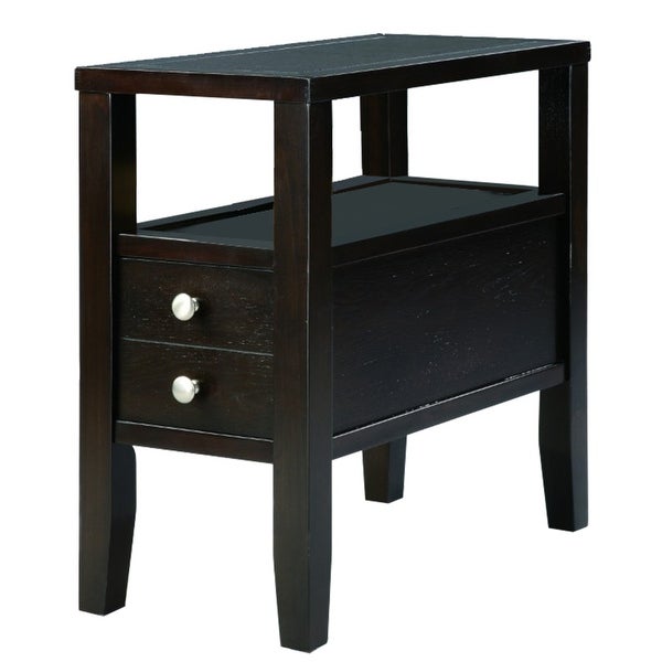 Amiable Chairside Table， Dark Espresso