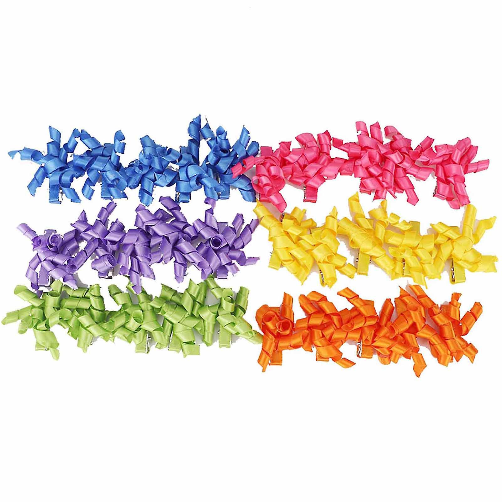 30pcs Polyester Pet Curly Ribbon Hair Clips Accessories Grooming Hairpins For Dog Cat Puppy