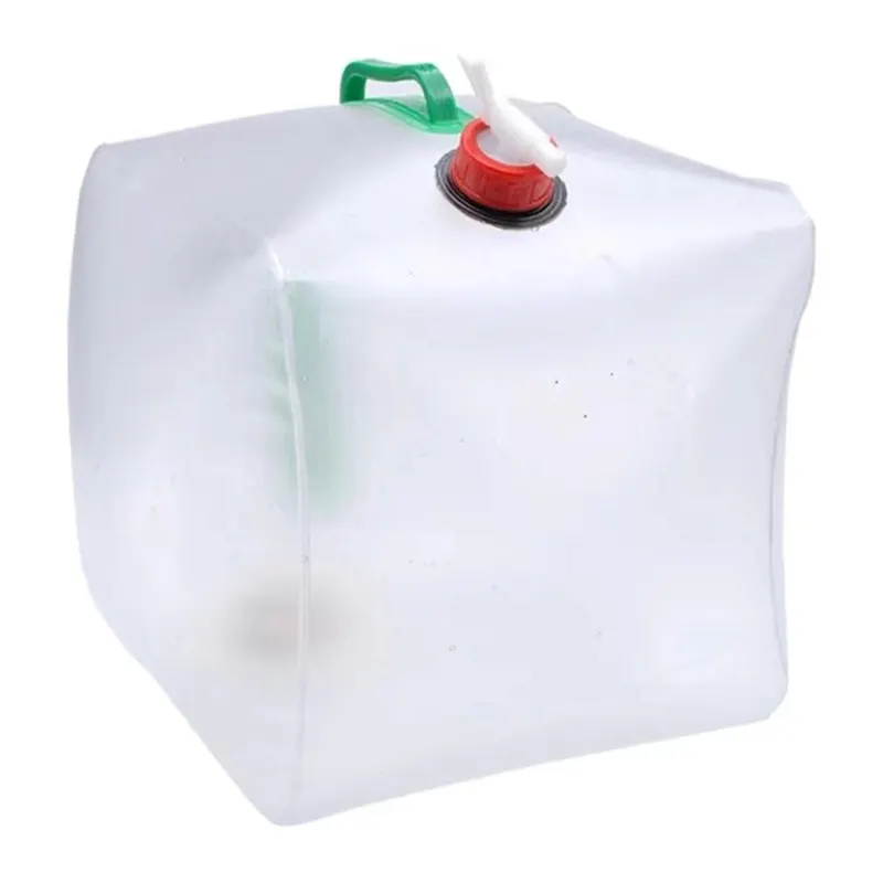 Outdoor Water Bucket Foldable PE Water Bottle Container for Camping Hiking Picnic BBQ Water Bucket Plastic with Faucet Tap