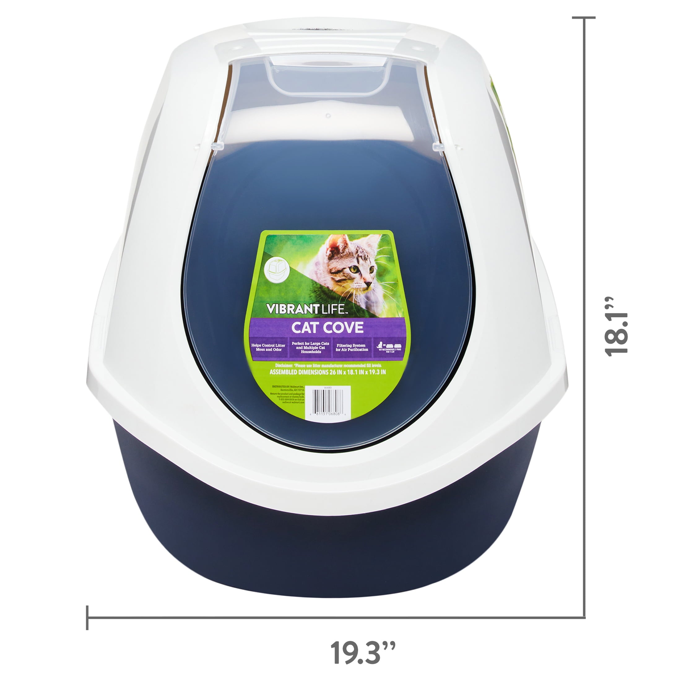 Vibrant Life Mega Smart Cat Cove Covered Litterbox