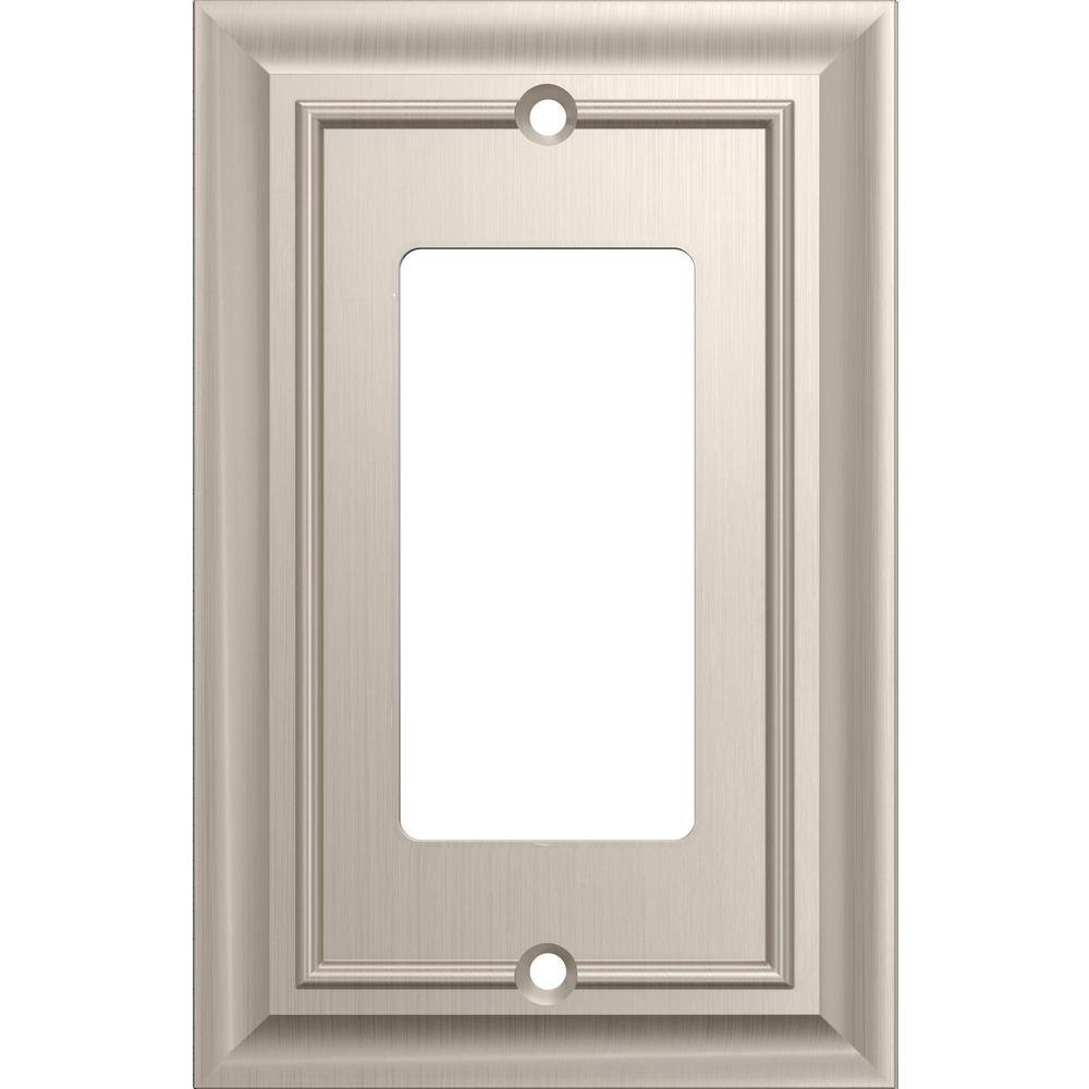 Derby 1-Gang Single DecoratorRocker Wall Plate Satin Nickel (3-Pack) W10244C-SN-K3