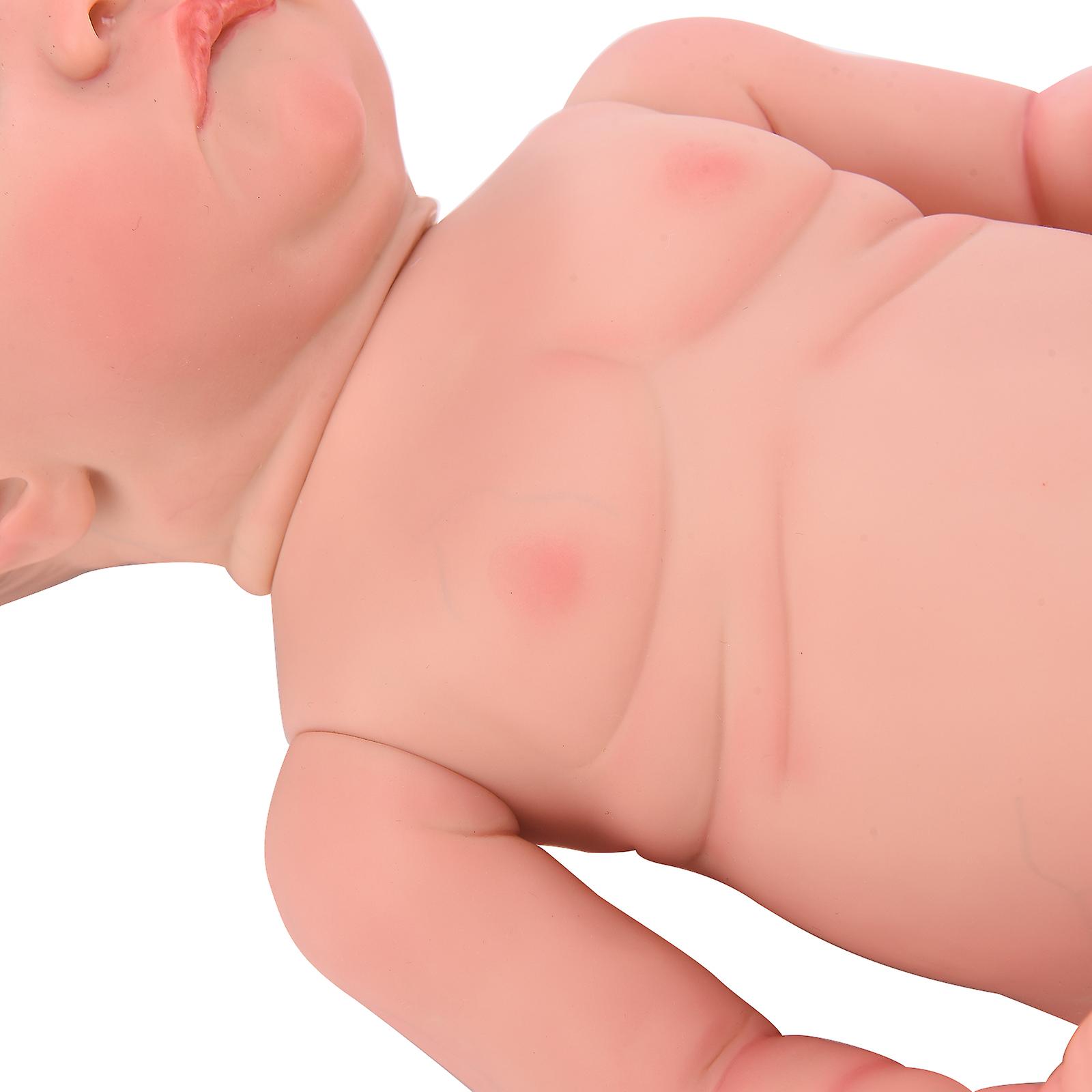 Simulated Baby Rebirth Doll Male Exquisite Painted 2 (48cm Full Silicone Rubber Bottle And Nipple)