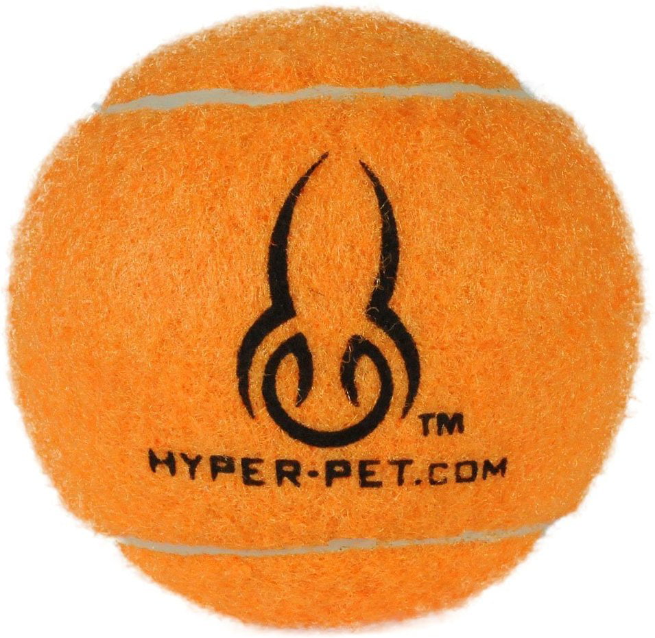 Hyper Pet Tennis Balls， Dog Fetch Toys， Grade A Rubber Ball， Orange， 4 Count