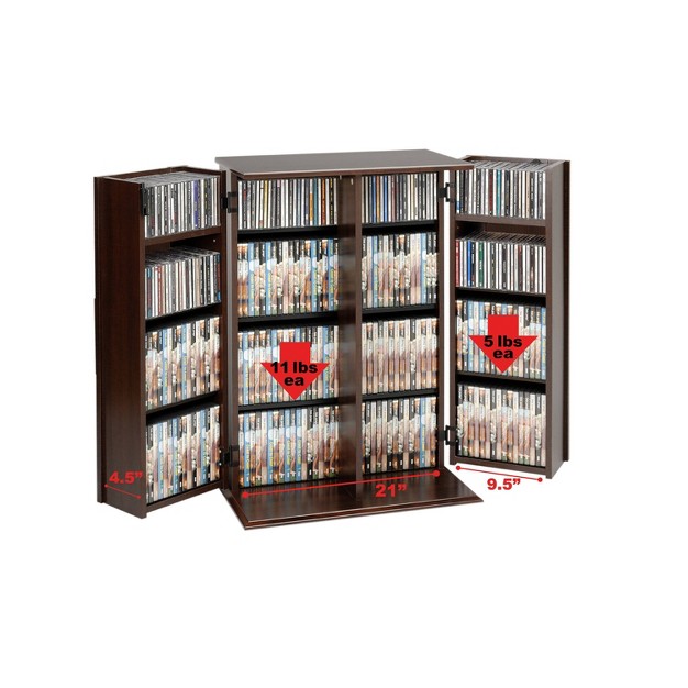 Locking Media Storage Cabinet With Shaker Doors Prepac