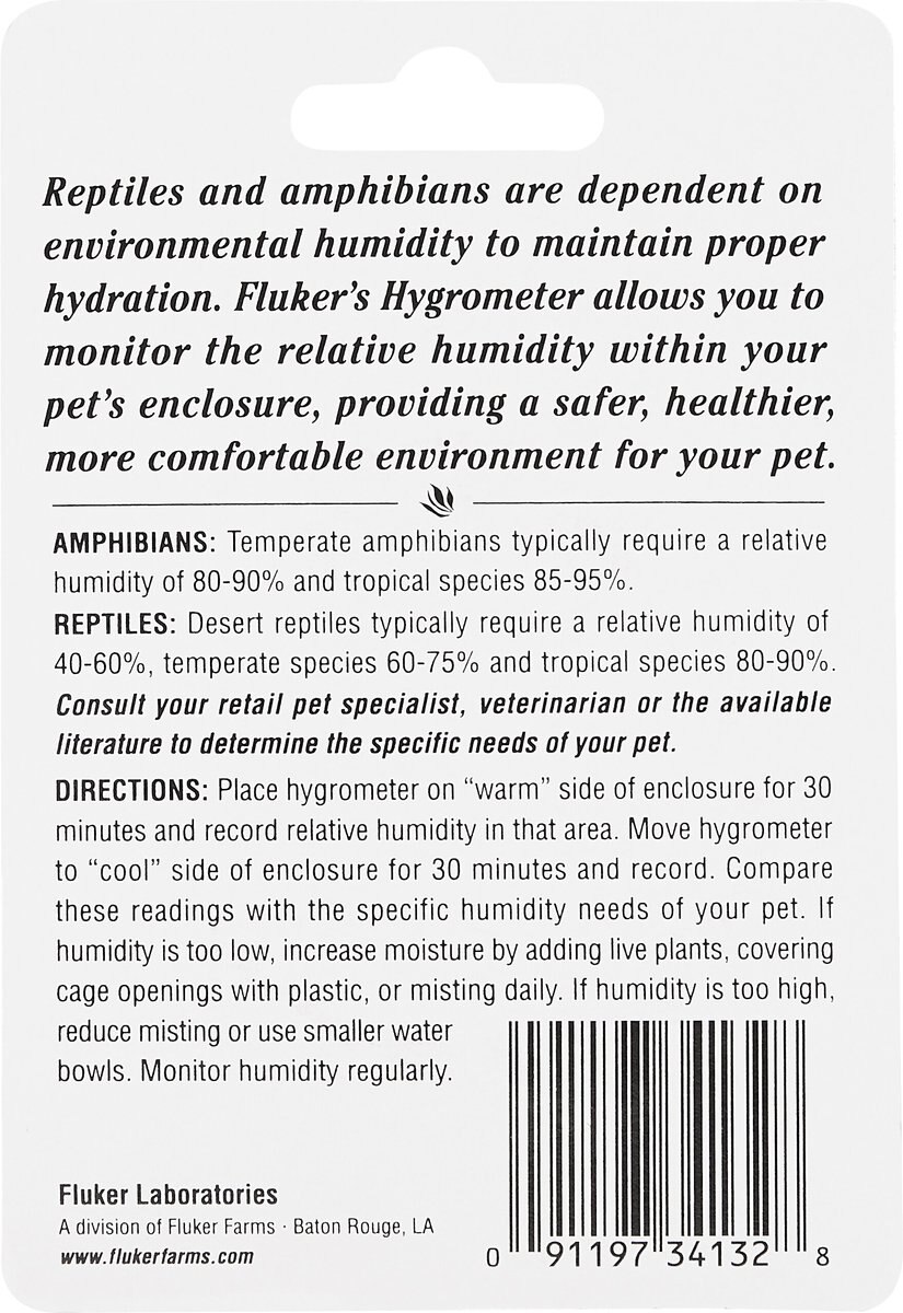 Fluker's Relative Humidity Hygrometer